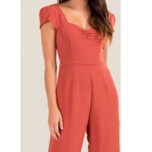 Francesca’s Cinnamon Sweetheart Jumpsuit
